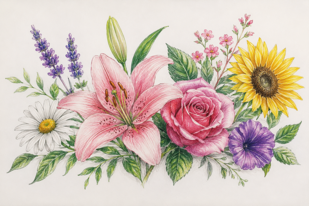 Flower Pic Drawing