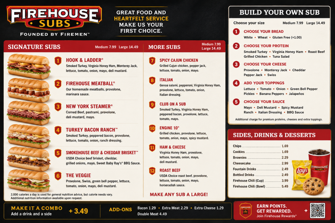 Firehouse Subs Menu PDF