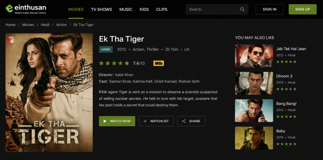 Einthusan Hindi Movie