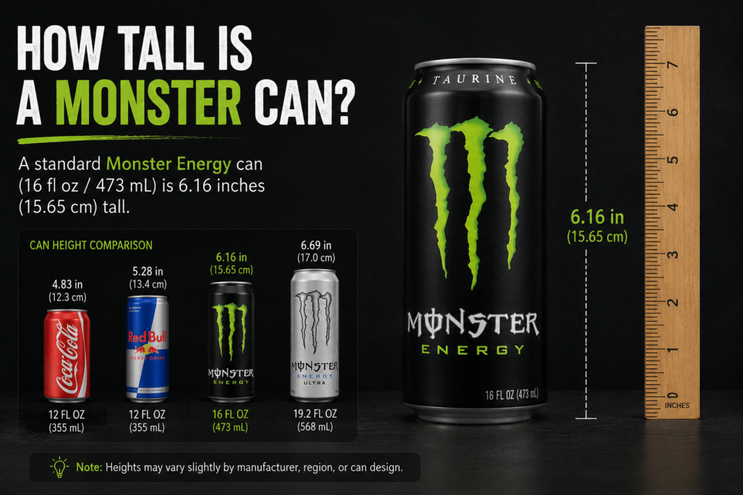 How Tall Is a Monster Can